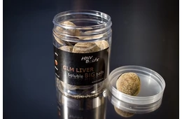 GLM Liver soluble BIG balls (Zöldajkú kagyló-Máj oldódó horogcsali 30 mm) - 165 g